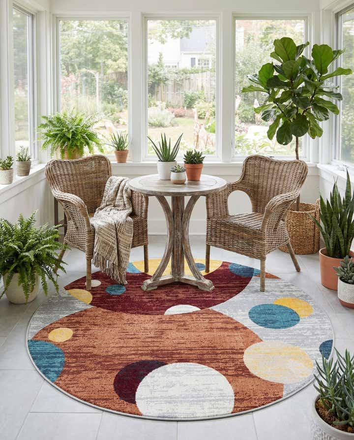 5' 3 x 5' 3 Kamala Washable Round Rug