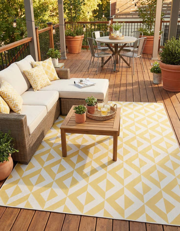 Detail image of 9' x 12'  Washable Jill Zarin Napa Indoor / Outdoor Rug