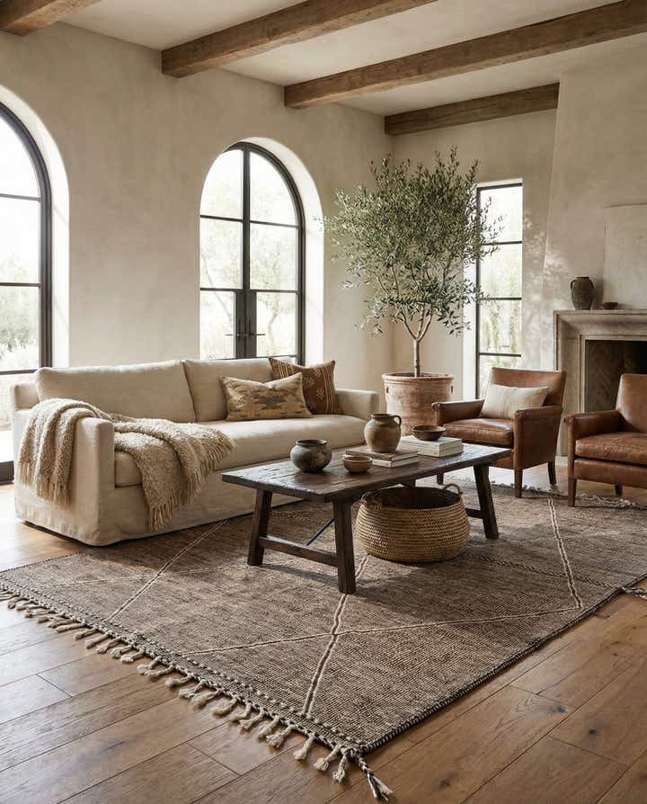 6' 6 x 10' 3 Hand Knotted Moroccan Wool Rug