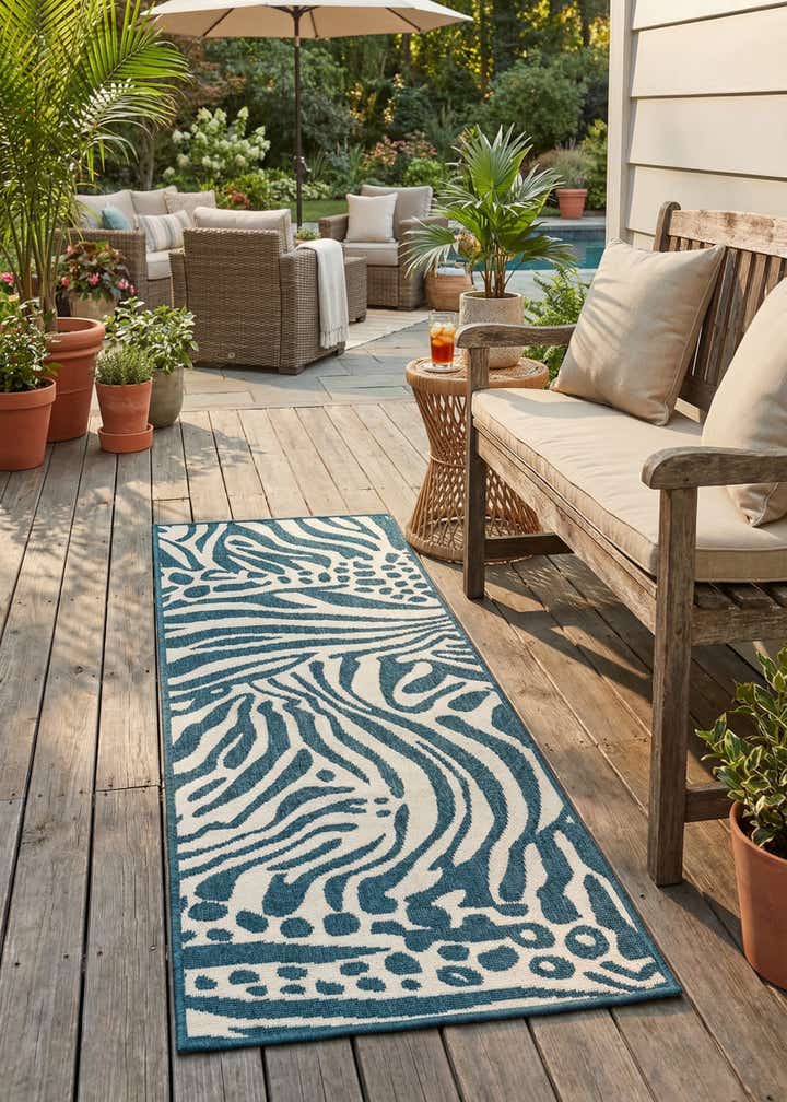 2' x 6' Easy-Clean Safari Indoor / Outdoor Runner Rug