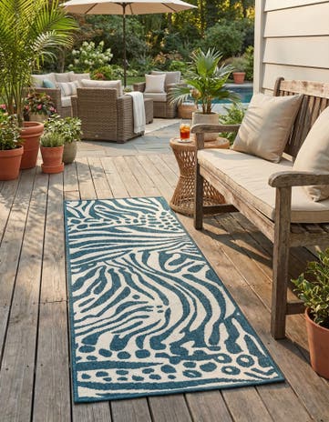 2' x 6' Easy-Clean Safari Indoor / Outdoor Runner Rug