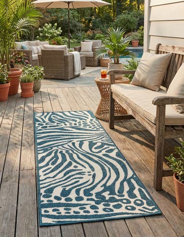 2' x 6' Easy-Clean Safari Indoor / Outdoor Runner Rug