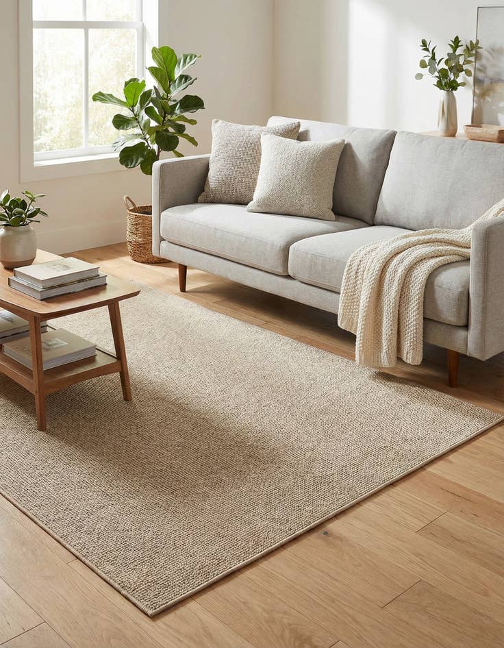 Detail image of  4' x 6'  Washable Solid Indoor / Outdoor Rug