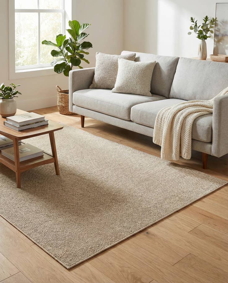 Detail image of 4' x 6' Easy-Clean Solid Indoor / Outdoor Rug