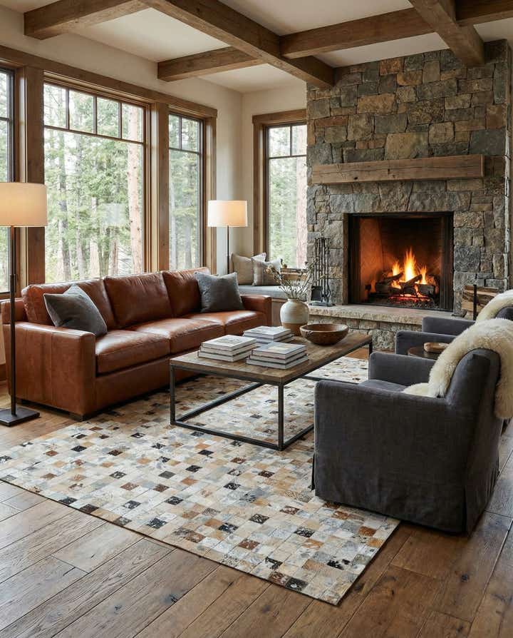 5' 2 x 7' 11 Cowhide - Patchwork Rug