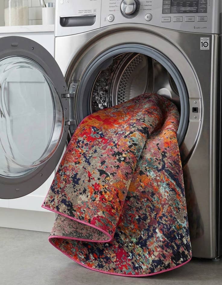 Detail image of  7' 10 x 10'  Washable Vivid Oval Rug