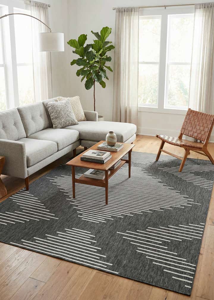 10' x 13' Easy-Clean Modern Indoor / Outdoor Rug
