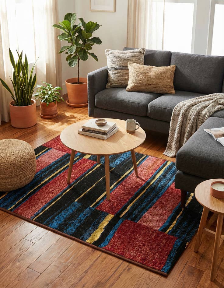 Detail image of  2' x 3'  Washable Modern Indoor / Outdoor Rug