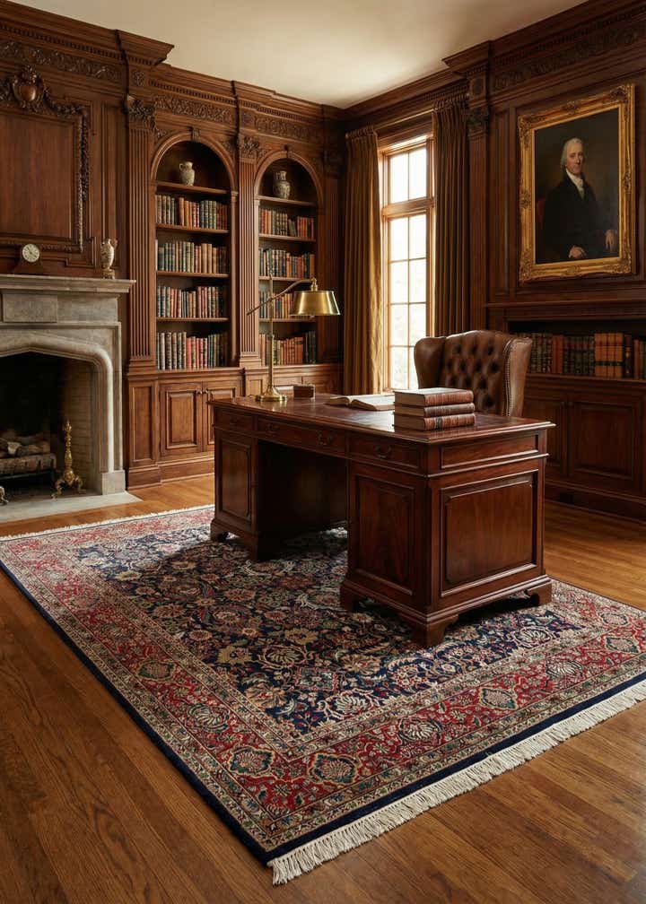 5' 8 x 7' 8 Hand Knotted Tabriz Oriental Wool Rug