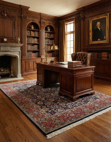 5' 8 x 7' 8 Hand Knotted Tabriz Oriental Wool Rug