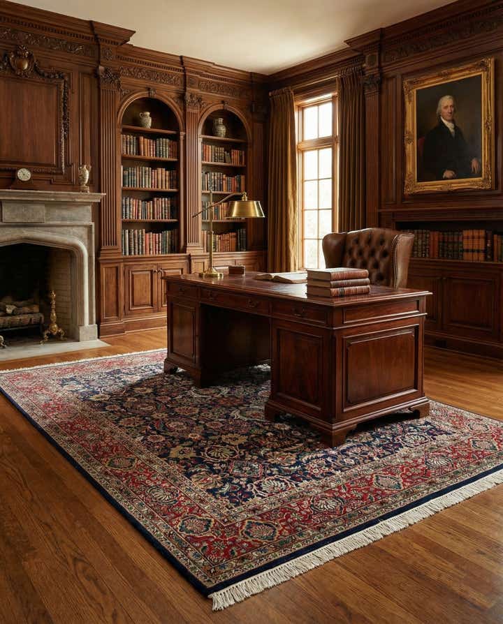 5' 8 x 7' 8 Hand Knotted Tabriz Oriental Wool Rug