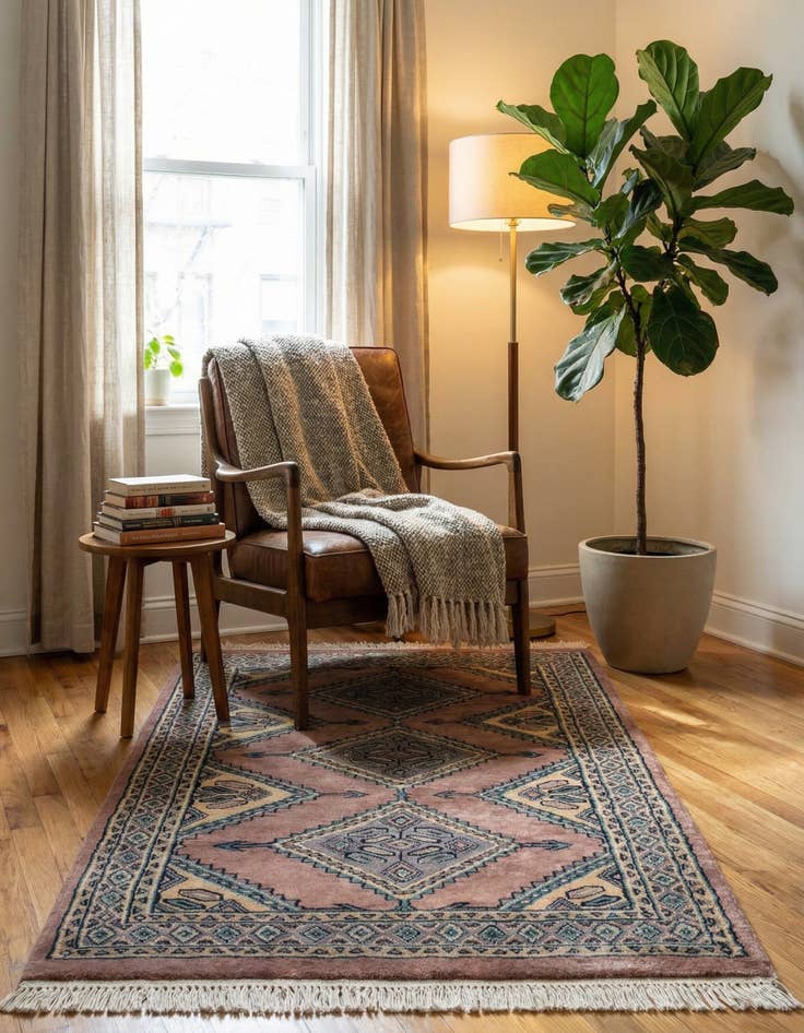 Detail image of  3' 3 x 5' 1  Hand Knotted Bokhara Rug