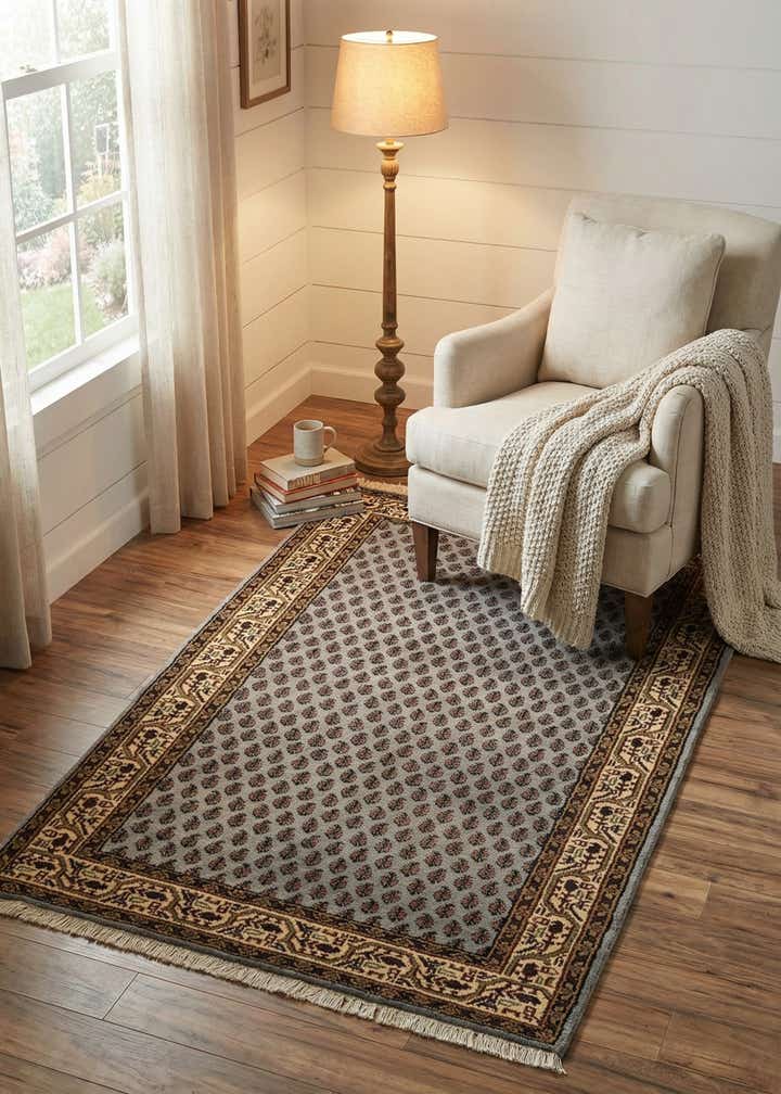 3' 1 x 5' 5 Hand Knotted Mir Wool Rug