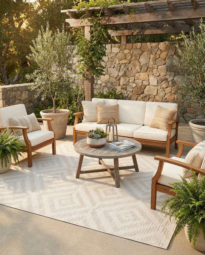 7' 10 x 7' 10 Easy-Clean Sabrina Soto Indoor / Outdoor Square Rug