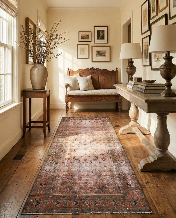 3' 6 x 10' 3 Hand Knotted Ultra Vintage Persian Wool Runner Rug