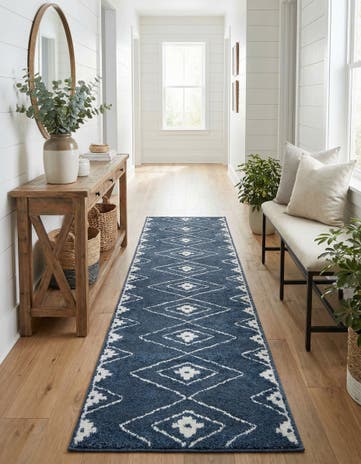 Blue Oslo Runner Rug
