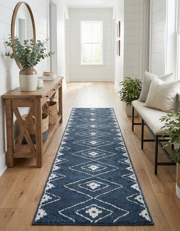Blue Oslo Runner Rug