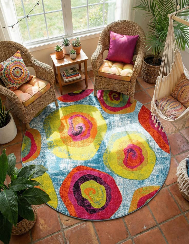 Detail image of 8' x 8' Florence Round Rug