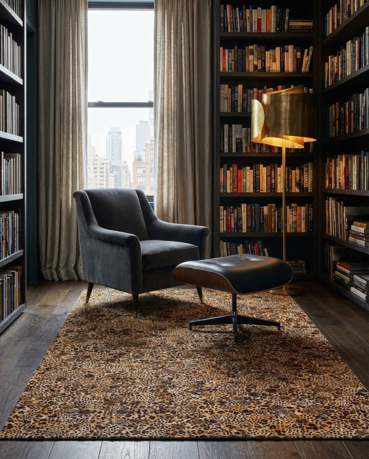 Detail image of 5' x 7' 11 Cowhide Stocks Rug