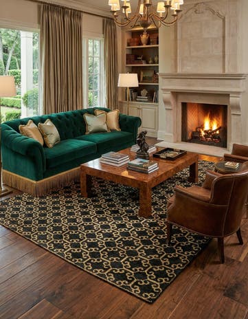 6' 6 x 9' 3 Hand Knotted Peshawar Ziegler Rug