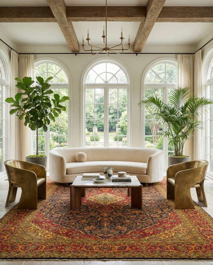 9' 10 x 13' 4 Hand Knotted Kashan Persian Wool Rug