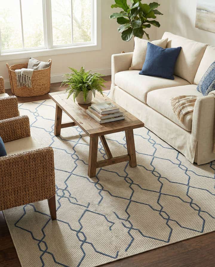 6' x 9' Easy-Clean Trellis Indoor / Outdoor Rug