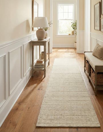 2' 7 x 12' Hand Woven Jill Zarin English Manor Farmhouse Wool Runner Rug