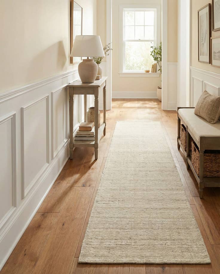 Detail image of 2' 7 x 12' Hand Woven Jill Zarin English Manor Farmhouse Wool Runner Rug