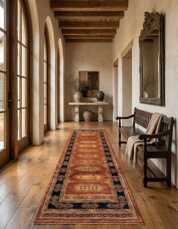 2' 7 x 9' 11 Luribaft Wool Runner Rug