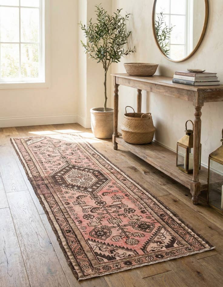 Detail image of  3' 2 x 9' 2  Hand Knotted Ultra Vintage Persian Wool Runner Rug