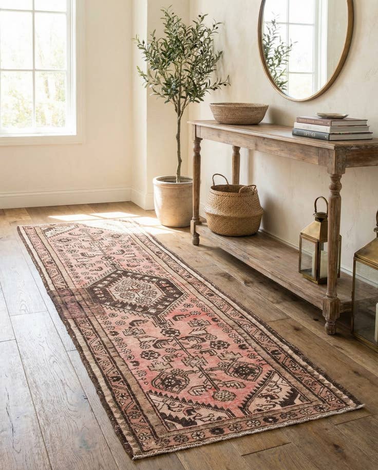 Detail image of 3' 2 x 9' 2 Hand Knotted Ultra Vintage Persian Wool Runner Rug
