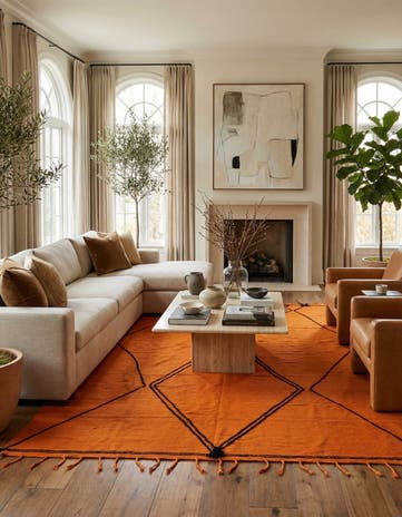 6' 3 x 9' 9 Hand Knotted Moroccan Wool Rug