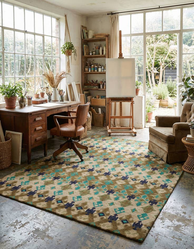 Detail image of 8' x 9' 10 Luna Wool Rug