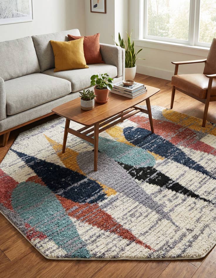 Detail image of 5' 3 x 5' 3 Tagine Octagon Rug