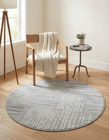Gray Hanahan Round Rug