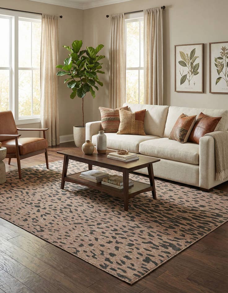 Detail image of 9' x 12'  Washable Safari Indoor / Outdoor Rug