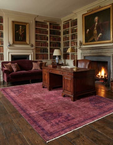 5' 8 x 8' 5 Hand Knotted Over-Dyed Ziegler Rug