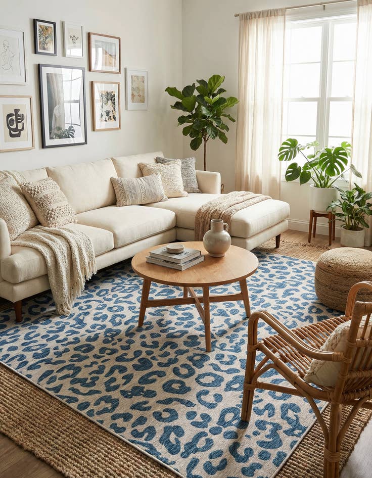 Detail image of  10' 8 x 10' 8  Washable Safari Indoor / Outdoor Square Rug