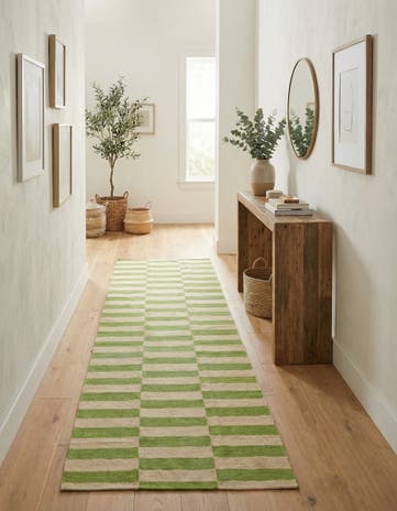 2' 6 x 7' 9 Hand Woven Kilim Modern Wool Runner Rug