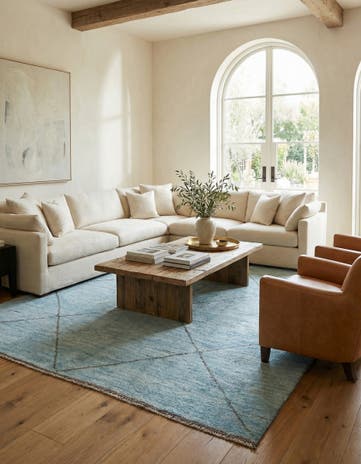 11' 7 x 15' 4 Hand Knotted Moroccan Wool Rug