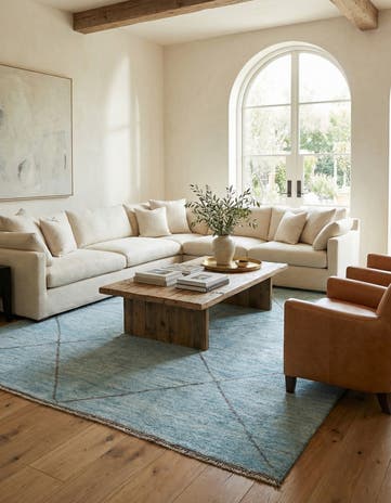 11' 7 x 15' 4 Hand Knotted Moroccan Wool Rug