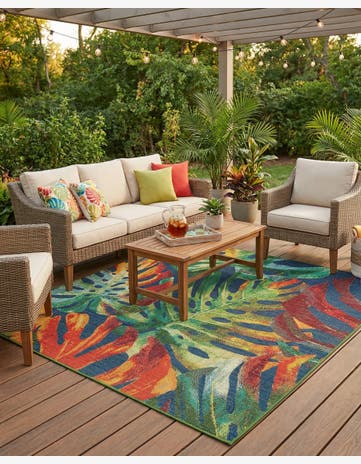 Easy-Clean Baja Indoor / Outdoor Square Rug