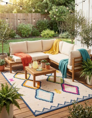 5' x 7' 7 Easy-Clean Indoor / Outdoor Rug