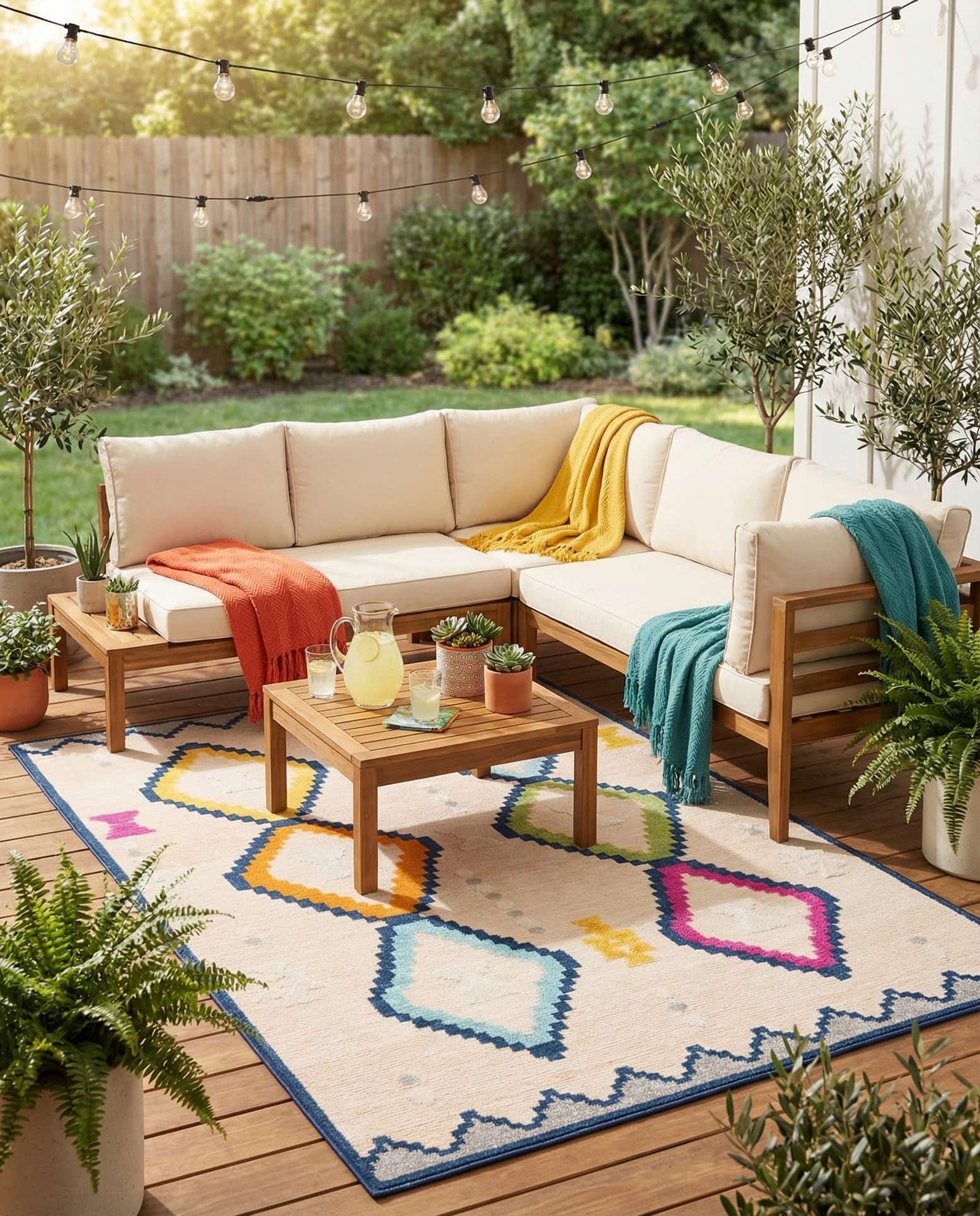 5' x 7' 7 Easy-Clean Indoor / Outdoor Rug