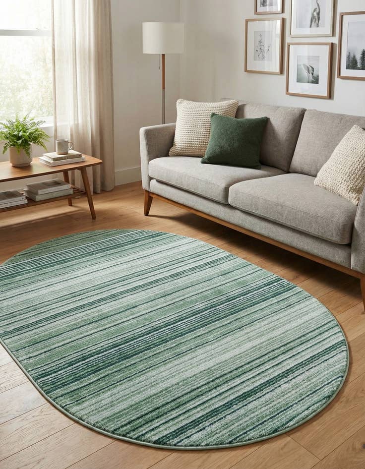 Detail image of 4' x 6' 3 Gemstone Oval Rug