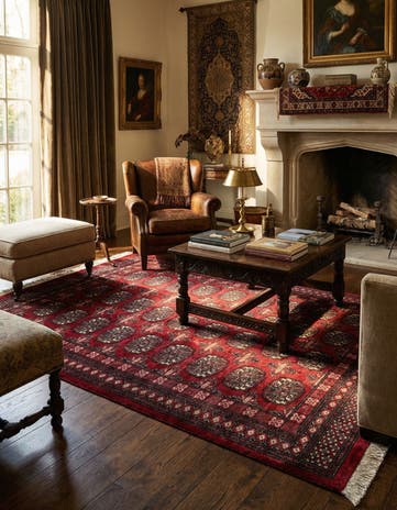 4' 2 x 6' 3 Torkaman Wool Rug