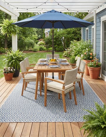 7' x 10' Easy-Clean Jill Zarin Costa Rica Indoor / Outdoor Rug