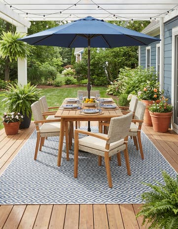 7' x 10' Easy-Clean Jill Zarin Costa Rica Indoor / Outdoor Rug