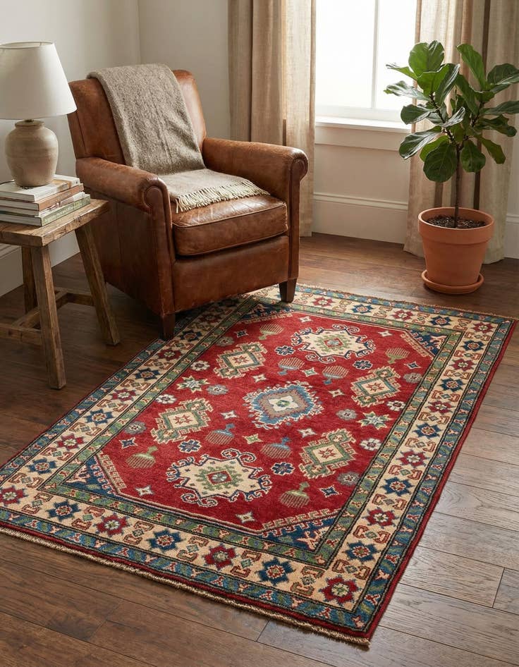 Detail image of 3' 3 x 5' 1  Hand Knotted Kazak Rug