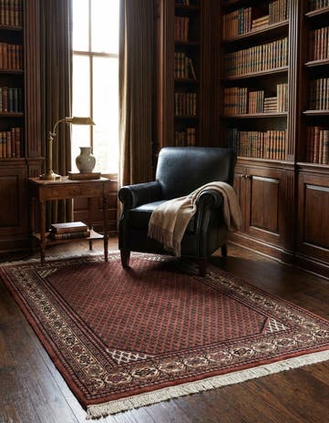 4' x 5' 8 Hand Knotted Mir Wool Rug